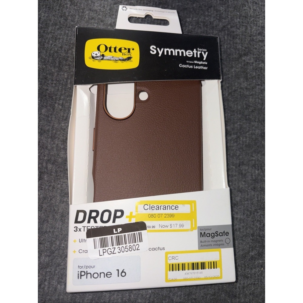 OtterBox Apple iPhone 16 Symmetry‎ Cactus Leather Case MagSafe Brown